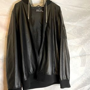 EMPYRE leather jacket with hoodie